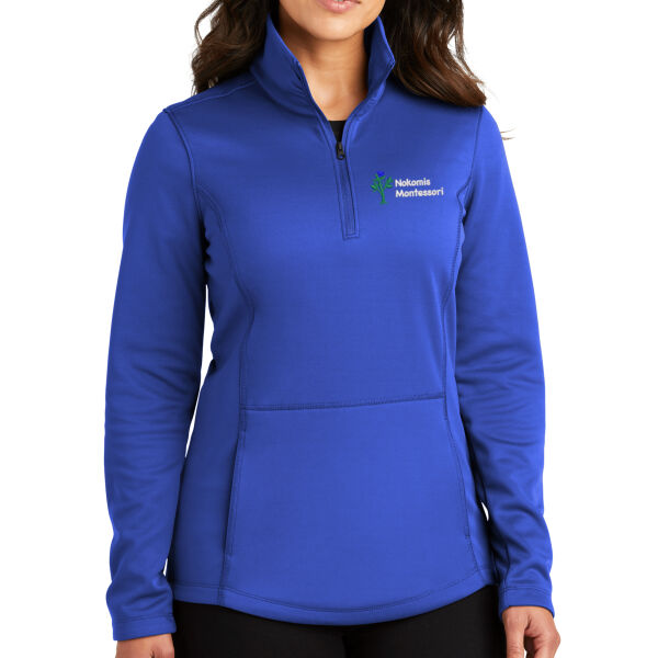 Port Authority® Ladies Smooth Fleece 1/4-Zip - Embroidered Logo Thumbnail