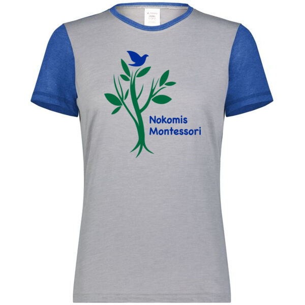 Augusta - Ladies Gameday Vintage Ringer Tee - Printed Logo Thumbnail