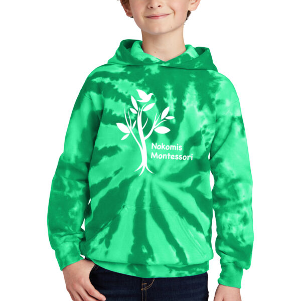 Port & Company® Youth Tie-Dye Pullover Hooded Sweatshirt - Printed Logo Thumbnail