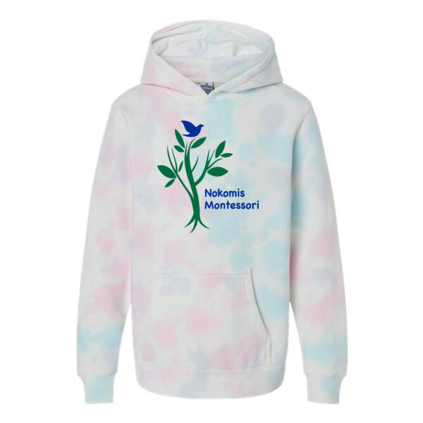 Independent Trading Co. - Youth Midweight Tie-Dyed Hooded Sweatshirt - Printed Logo Thumbnail