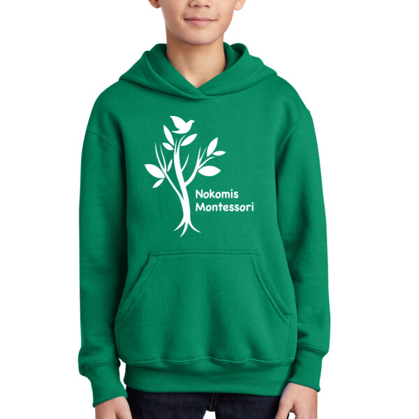 Port & Company® Youth Core Fleece Pullover Hooded Sweatshirt - Printed Logo  Thumbnail