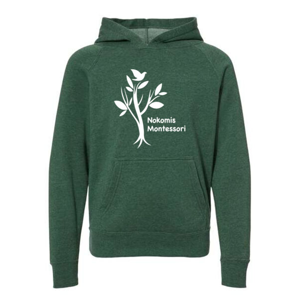 Independent Trading Co. - Youth Lightweight Special Blend Raglan Hooded Sweatshirt - Printed Logo Thumbnail
